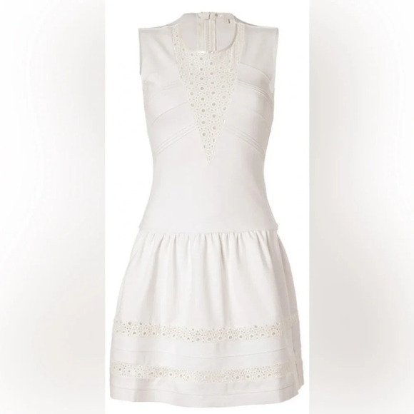 Maje White Midi Tiered Ruffled Sundress size 1 - Picture 2 of 8